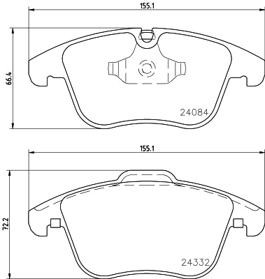 NF PARTS stabdžių trinkelių rinkinys, diskinis stabdys NF0013731